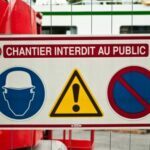 Panneau plaque de chantier